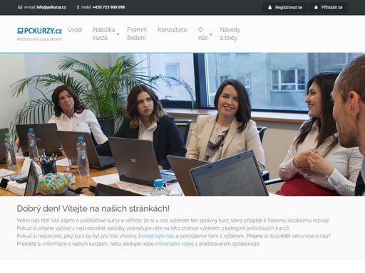 nabídka počítačových kurzů a školení rozdělená dle kategorií. ofiice, tvorba www stránek, programování, počítačová grafika..atd