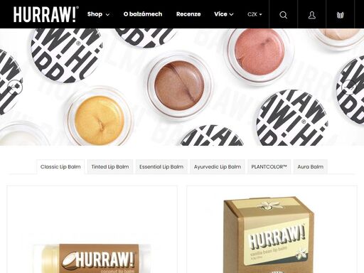 hurraw! balzámy na rty. veganské, čistě přírodní, lisovány za studena, fair trade obsahující prvotřídní suroviny. netestováno na zvířatech.