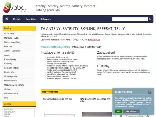 antény a satelity česká republika - servis, opravy, instalace, skylink, telly, freesat