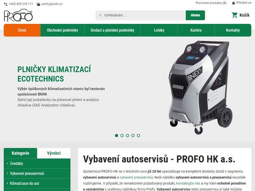 vybavení autoservisu, vybavení pneuservisu