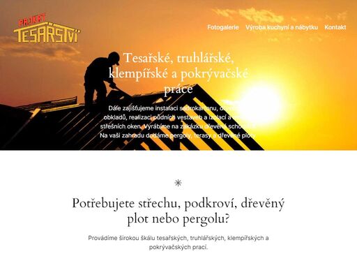 tesařství pajkrt provádí tesařské, truhlářské, klempířské a pokrývačské práce. dále zajišťujeme instalaci sadrokartonu, dřevěných obkladů, realizaci půdních vestaveb a izolací a montáž střešních oken. vyrábíme na zakázku dřevěná schodiště. na vaši zahradu dodáme pergoly, terasy a dřevěné ploty.