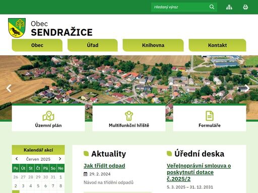oficiální stránky obce sendražice