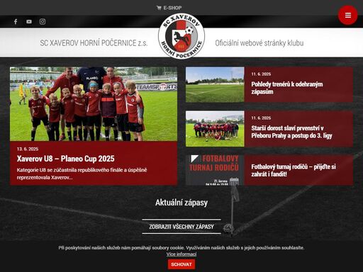 oficiální webové stránky sportovního fotbalového klubu sc xaverov horní počernice