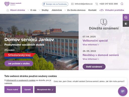 posláním domova seniorů jankov je poskytovat sociální a zdravotní služby a umožnit aktivní život seniorům a osobám s postižením.
