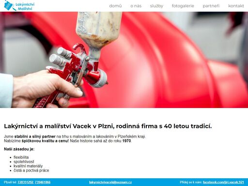 jsme stabilní a silný partner na trhu s malováním a lakováním v plzni. nabízíme špičkovou kvalitu a cenu! naše historie sahá až do roku 1970