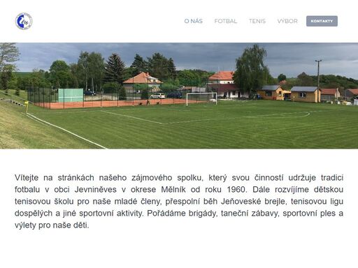 stránky o činnosti zájmového spolku tj sokol jeviněves. okres mělník. máme vášeň pro fotbal, tenis, běh, ping pong a sport obecně. jsme parta lidí, kteří se snaží rozvíjet pospolitost a společenský život v obci.