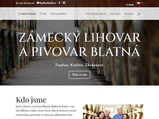jsme rodinný zámecký lihovar a pivovar blatná. už více než 30 let pro vás vyrábíme prvotřídní destiláty a likéry. pivo kohout z města růží.