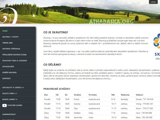 athabaska.skauting.cz - web skautského střediska athabaska čakovice/letňany