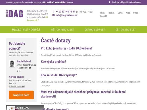 taneční škola pro všechny věkové kategorie