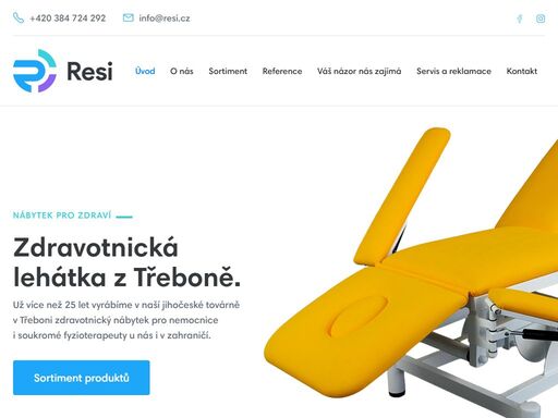 už více než 25 let vyrábíme v třeboni zdravotnický nábytek pro nemocnice i soukromé fyzioterapeuty.