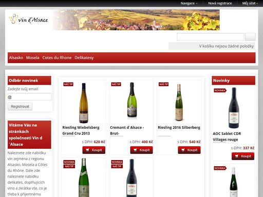 eshop pro alsaská, moselská vína a vína z oblasti cotes du rhone