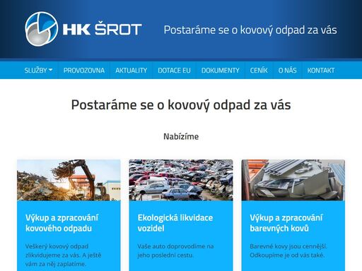 postaráme se o kovový odpad za vás - hk šrot frýdek-místek