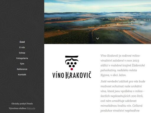 víno krakovič je rodinné mikro-vinařství založené v roce 2023 sídlící v malebné krajině žádovické pahorkatiny, nedaleko města kyjova, v obci ježov.