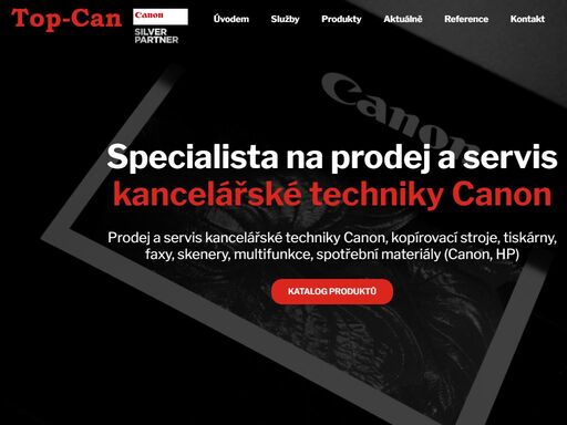prodej a servis kancelářské techniky canon, kopírovací stroje, tiskárny, faxy, skenery, multifunkce, spotřební materiály (canon, hp)