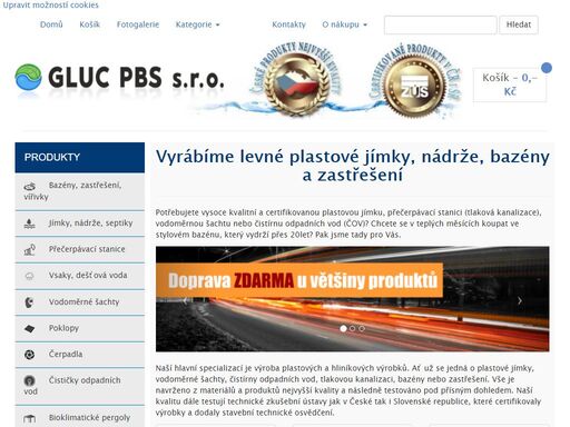 levné plastové jímky, nádrže, žumpy, septiky, přečerpávací stanice, tlaková kanalizace, bazény, zastřešení a mnoho dalšího. doprava po celé čr i sr zdarma.