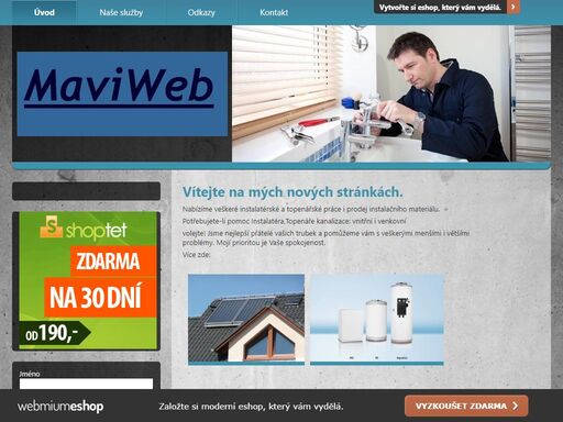 nabízíme veškeré instalatérské a topenářské práce i prodej instalačního materiálu.