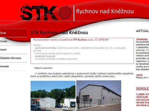 stanice technické kontroly stk rychnov nad kněžnou