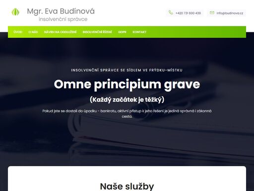 mgr. eva budínová, insolvenční správce