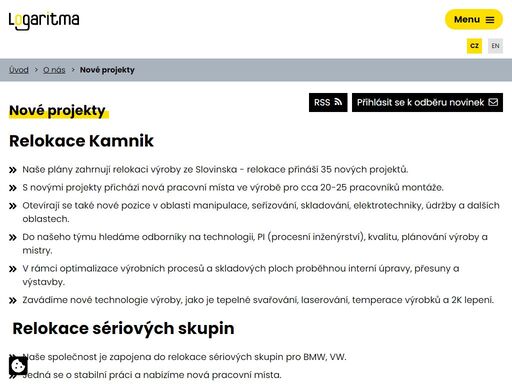 jsme mladá dynamicky se rozvíjející společnost, jejímž hlavním výrobním programem je výroba a montáž dílů pro automobilový průmysl a také typových rozvaděčů nn pro významné energetické celky. zjistěte o nás více.