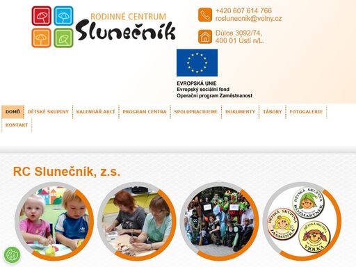 rodinné centrum slunečník, z.s., důlce 3092/74, 400 01 ústí n/l., občanské sdružení, dobrovolné sdružení, nepolitické sdružení