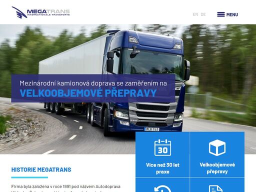 mega trans, radim šebesta - mezinárodní kamionová velkoobjemová doprava