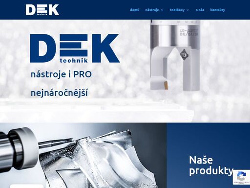 dek technik -  komplexní program pro strojírenství: frézování, závitování, vrtání i vystružování, toolbox nebo sortiment upínací techniky včetně komplexních služeb pro speciální technologie.
