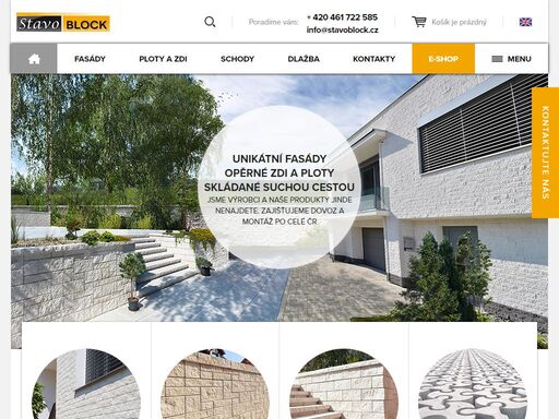 odvětrané a tepelně-izolační fasády stavoblock ? opěrné zdi a betonové ploty stavoblock, dlažba tri-lock ? suchá výstavba ? přes 20 let na trhu