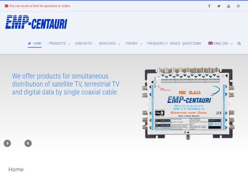 manufacturer of electronic equipment for the distribution of satellite and terrestrial signals with a unique design that allows data transmission over a single cable at a user-friendly price.