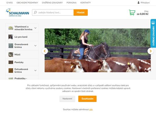 e-shop pro prodej krmiv pro koně