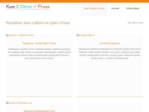 portál plný tipů, kam s dětmi v praze. poradíme výlety za poznáním, historií, zábavou. najděte si ten správný zážitek s dětmi v praze a okolí..
