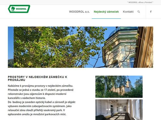 zámeček v nejdku nabízí k pronájmu kanceláře, dílny, sklady, velký sál, kavárnu, cukrářskou výrobnu. areál s dostatkem parkovacích míst.