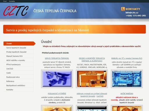 servis a prodej tepelných čerpadel – výběr vhodného typu, správná instalace, ekonomické využití, servisní prohlídky a řešení provozních problémů.