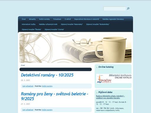 www.knihovnatovacov.cz