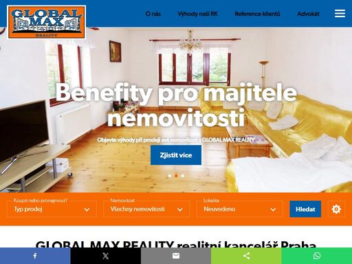 global max reality specialisté na vyhledání kupce. specializujeme se na prodej rodinných domů a bytů v praze a nejbližším okolí. luxusní nemovitosti praha.