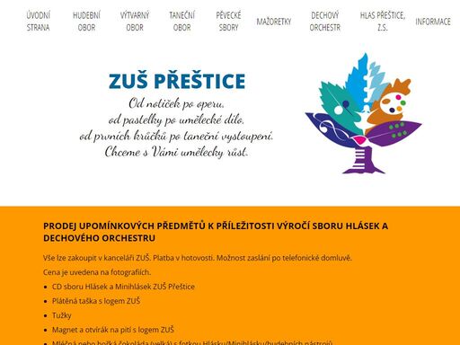 oficiální stránky základní umělecké školy přeštice