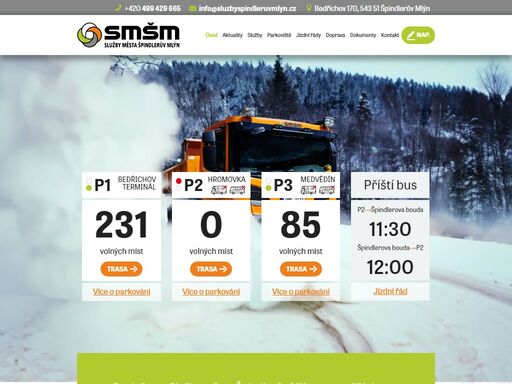 společnost služby města špindlerův mlýn zajišťuje zejména zimní a letní údržbu, spravuje parkoviště a městský informační systém. stará se o odpadové hospodářství a městskou dopravu. nad to nabízí služby jako jsou nákladní doprava, autobusová doprava, zemní práce, drobné stavební práce a opravy komunikací.