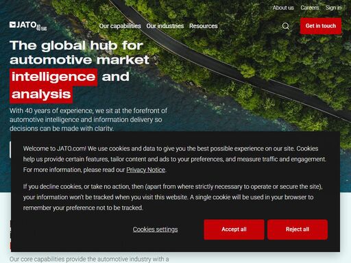 jato dynamics is the leading provider of data and analytics to the global automotive industry. our market insights and expertise help anticipate market changes, support strategic decision-making, and power product, pricing and positioning success.