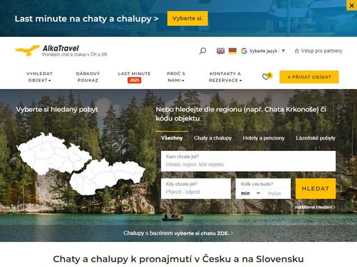 toužíte po dovolené na chatě nebo chalupě? vyberte si z naší nabídky pronájmů v česku i na slovensku. užijte si dovolenou třeba s bazénem nebo na horách.