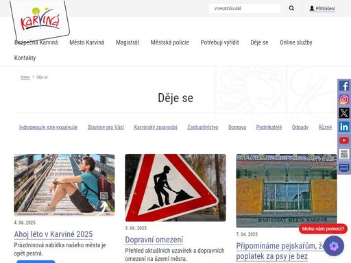 oficiální stránky statutárního města karviné a městské policie karviná