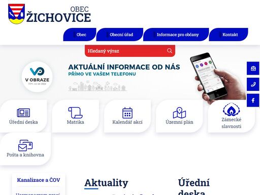 oficiální stránky obce žichovice