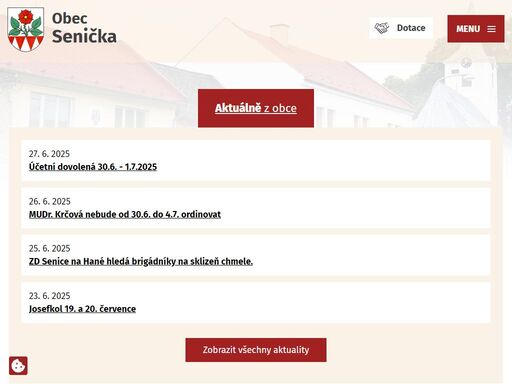 obec senička se nachází v okrese olomouc, kraj olomoucký. ke dni 3. 7. 2012 zde žilo 325 obyvatel.