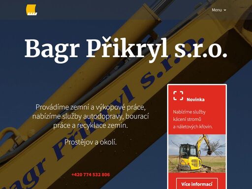 provádíme zemní a výkopové práce, hloubení základů. kácení stromů těžkou technikou. nabízíme služby autodopravy, bourání hydraulickým kladivem, recyklaci zemin.