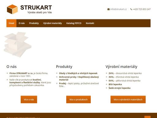 firma strukart s.r.o. poskytuje návrh, výrobu a prodej obalových materiálů a příslušenství. nabízí obaly z hladkých a vlnitých lepenek, ochranné prvky atd.