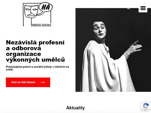 hlavní stránka - herecká asociace