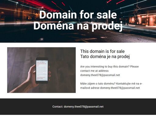 domain for sale. domena na prodej