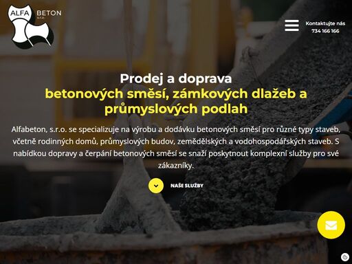 alfabeton, s.r.o. se specializuje na výrobu a dodávku betonových směsí pro různé typy staveb, včetně rodinných domů, průmyslových budov, zemědělských a vodohospodářských staveb.