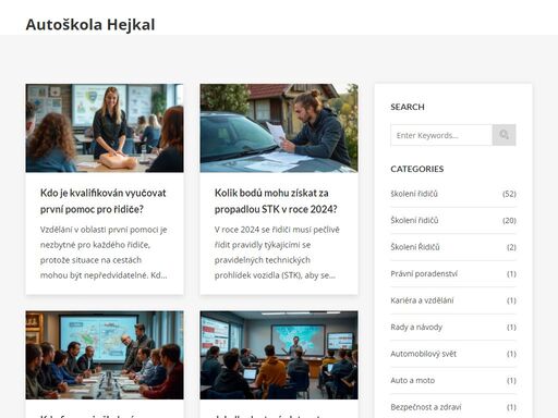 autoškola hejkal poskytuje komplexní výuku řízení pro získání řidičského průkazu. nabízíme praktické jízdy i teoretickou výuku v moderním prostředí. naši zkušení instruktoři vás připraví na bezpečnou jízdu po silnicích. přihlaste se do našich kurzů v praze nebo brně a získejte řidičský průkaz snadno a rychle! page jeden