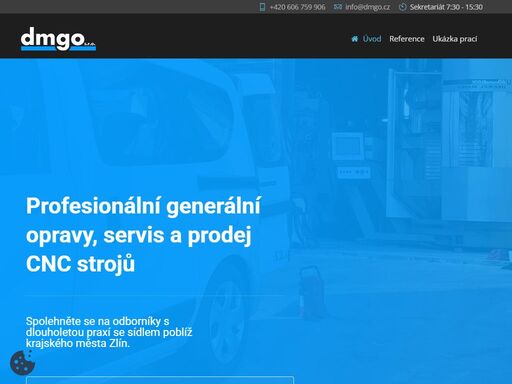 dmgo s.r.o. provádí generální opravy a servis cnc strojů včetně zajištění náhradních dílů, dynamická měření, opravy vřeten, opravy osových modulů a stěhování / usazování.