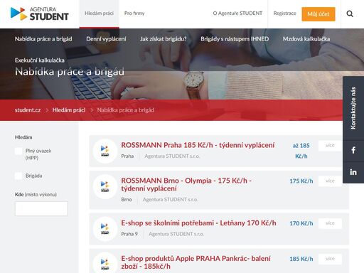 denní vyplácení, nabídka služeb, payroll outsourcing, agenturní zaměsntávání, inzerce