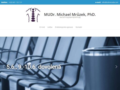 komplexní léčba bolestí zad, konzultace všech neurochirurgických diagnóz